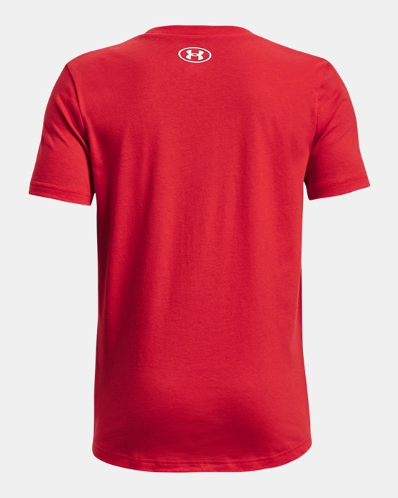 Haut à manches courtes UA Sportstyle Logo pour garçon, Red, pdpMainDesktop image number 1